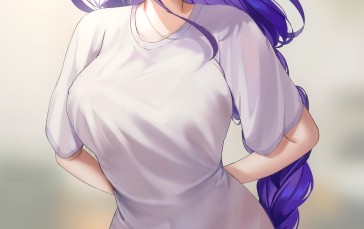 Anime, Anime Girls, Genshin Impact, Purple Eyes, Blushing Wallpaper