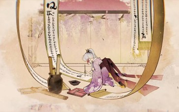 Kamisato Ayaka (Genshin Impact), Genshin Impact, Anime, Japanese Clothes, Ancient Inscriptions Wallpaper