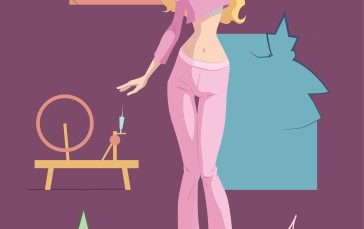 Illustration, Flatdesign, Disney Princesses, Princess Aurora Wallpaper
