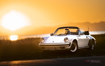 Neil Banich, Porsche, Car, Sunlight, Field, Sunset Wallpaper