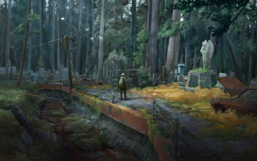The Last of Us, Digital Art, Artwork, Illustration, Forest Wallpaper