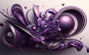 AI Art, Abstract, Purple, Simple Background Wallpaper
