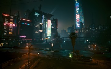 Screen Shot, CD Projekt RED, Video Games, City Lights Wallpaper