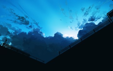 Anime, Artwork, Horizon, Clouds, Sky Wallpaper