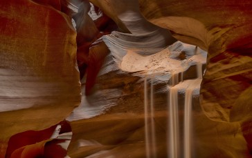 Antelope Canyon, Navajo Tribal Park, Arizona, Simple Background Wallpaper
