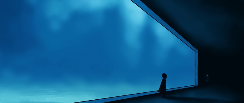 Anime, Anime Girls, Window, Blue Wallpaper