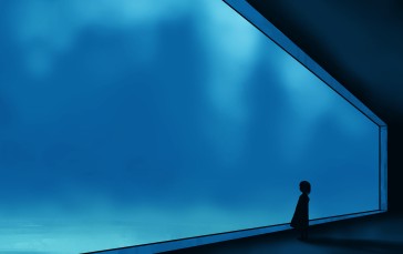 Anime, Anime Girls, Window, Blue Wallpaper