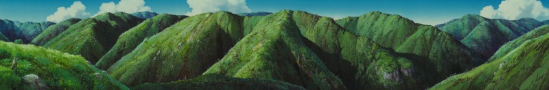 Princess Mononoke, Landscape, Drawing, Panorama Wallpaper