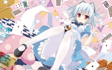Shoes, Pantyhose, Cards, White Hair Wallpaper