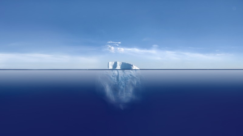 Sky, Sea, Iceberg, Simple Background Wallpaper