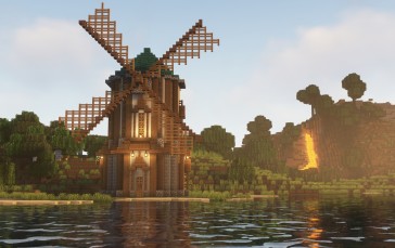 Minecraft, Shaders, Landscape, Video Games Wallpaper