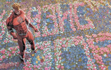 DC Comics, Superhero, Comic Art, Flowers, The Flash Wallpaper