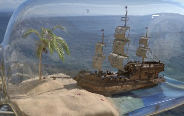 Pirate Ship, Coconuts, Ship, Water Wallpaper