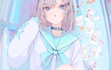 Anime, Anime Girls, Mayogii, Portrait Display, Blurred Wallpaper