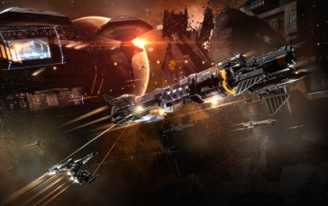 EVE Online, Spaceship, Galaxy, Science Fiction, Video Games Wallpaper