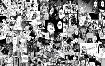 Manga, Monochrome, Collage, Umineko No Naku Koro Ni Wallpaper
