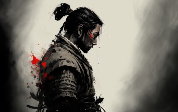 Samurai, Japanese, AI Art Wallpaper
