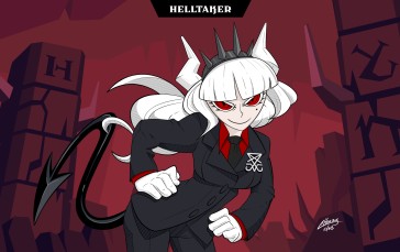 Lucifer (Helltaker), Suits, Tail, Demon Girls Wallpaper