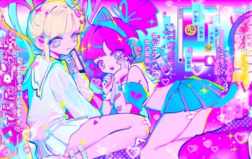 MuseDash, Buro, Marija, Anime Girls, Colorful, Schoolgirl Wallpaper
