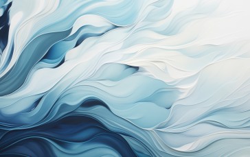 AI Art, Waves, Digital Art, Minimalism Wallpaper