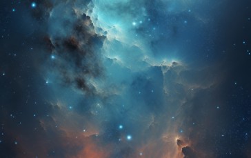 AI Art, Universe, Space, Nebula, Stars Wallpaper