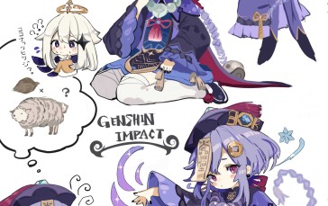 Qiqi (Genshin Impact), Anime Girls, Portrait Display, Genshin Impact, Paimon (Genshin Impact), Japanese Characters Wallpaper