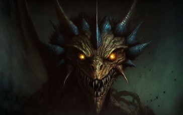 Illustration, Dragon, Evil, Creature, Creepy Wallpaper