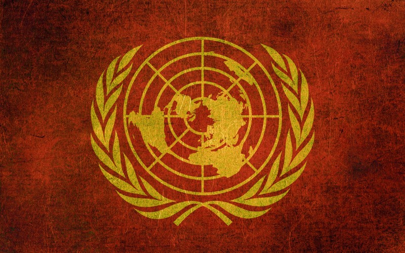 United Nations, Flag, Simple Background, Minimalism Wallpaper