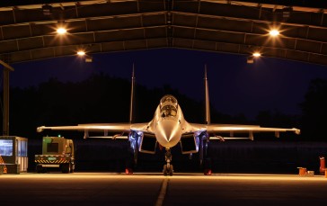 PLAAF, Military Aircraft, Military, Aircraft, Frontal View, Night Wallpaper
