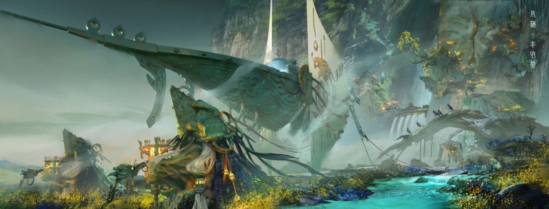Water, Plants, Fantasy Art, Ship Wallpaper