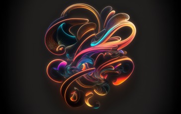 AI Art, Abstract, Swirly, Colorful Wallpaper