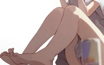 Anime, Anime Girls, Short Hair, Feet, Foot Fetishism Wallpaper