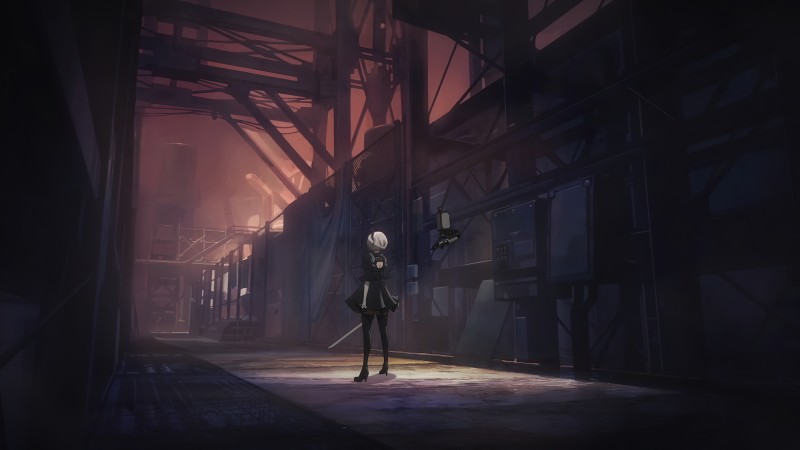 Anime, Nier: Automata, 4K, 2B (Nier: Automata), Anime Screenshot Wallpaper