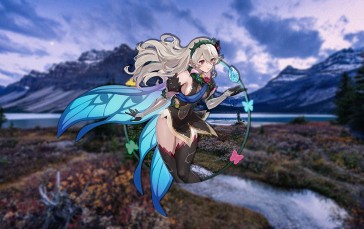 Picture-in-picture, Anime Girls, Corrin, Fire Emblem Fates Wallpaper