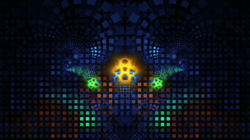 Abstract, Fractal, Symmetry, Square, Simple Background Wallpaper