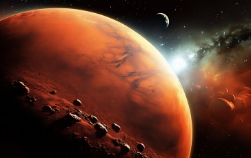 AI Art, Illustration, Mars, Planet Wallpaper