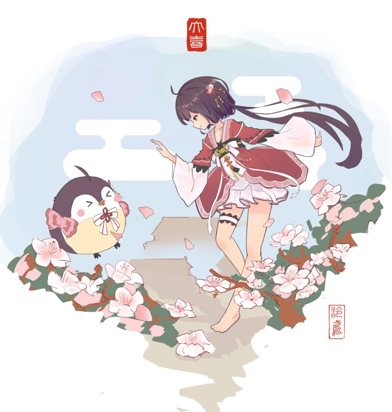 Lingyuan, Anime, Anime Girls, Petals, Flowers, Creature Wallpaper