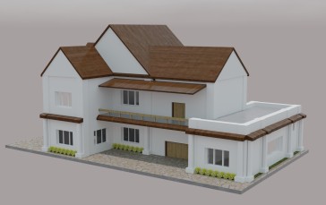 Building, House, Blender, CGI, Simple Background Wallpaper