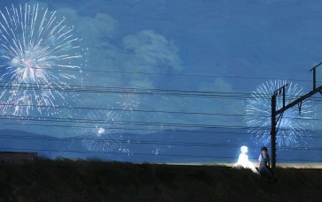 DannyLaiLai, ArtStation, Fireworks, Sky Wallpaper