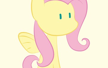 My Little Pony, Fluttershy, Simple Background, Minimalism Wallpaper