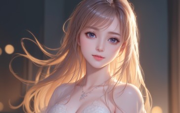 AI Art, Women, Asian Wallpaper