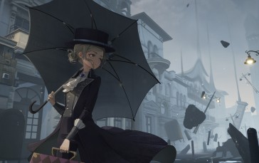 Umbrella, Hat, Anime Girls Wallpaper