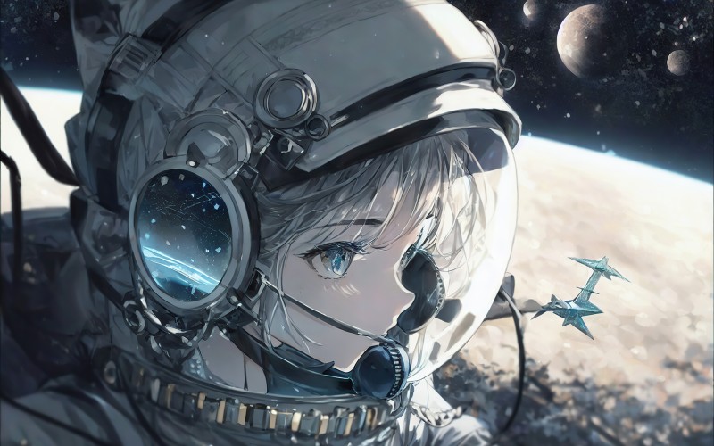 Astronaut, Anime, Anime Girls, Spacesuit Wallpaper