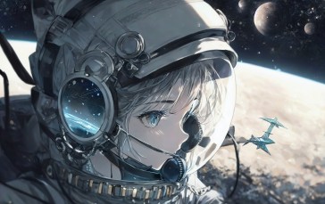 Astronaut, Anime, Anime Girls, Spacesuit Wallpaper