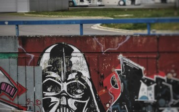 Star Wars, Darth Vader, Croatia, Realistic, Graffiti, Canon 1100D Wallpaper