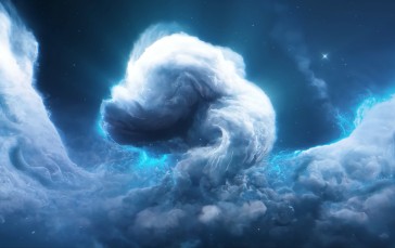 Space, Universe, Planet, Clouds, Blue Wallpaper