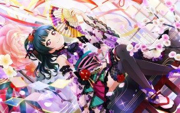 Tsushima Yoshiko, Love Live! Sunshine, Love Live!, Legs Crossed, Anime Wallpaper