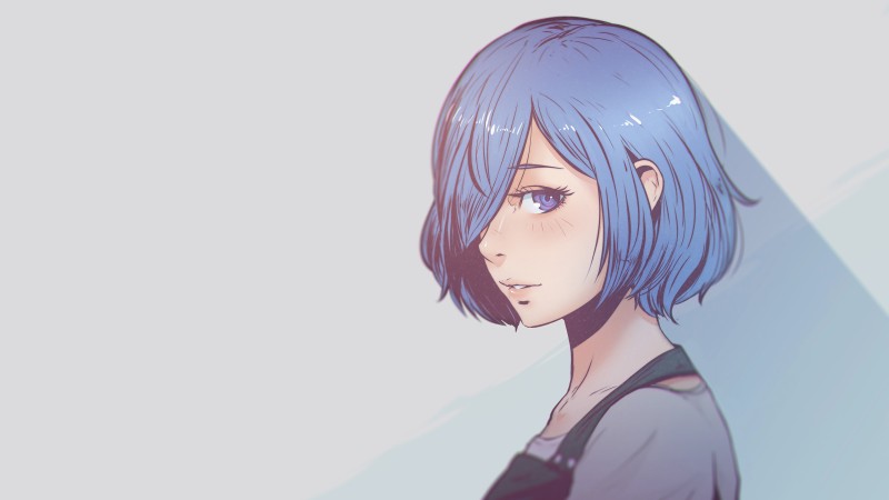 Kirishima Touka, Anime, Anime Girls, Blue Hair Wallpaper