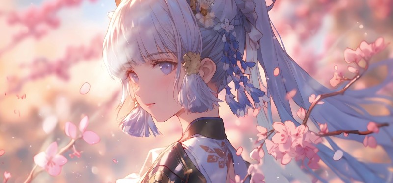 Anime, Anime Girls, AI Art, Looking Back Wallpaper