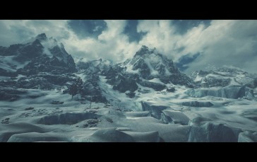 The Elder Scrolls V: Skyrim, ENB, Skyrim Remastered, Video Games, Snow, Mountains Wallpaper